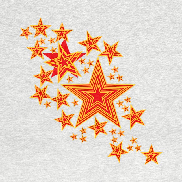 Red & orange stars by andersonartstudio